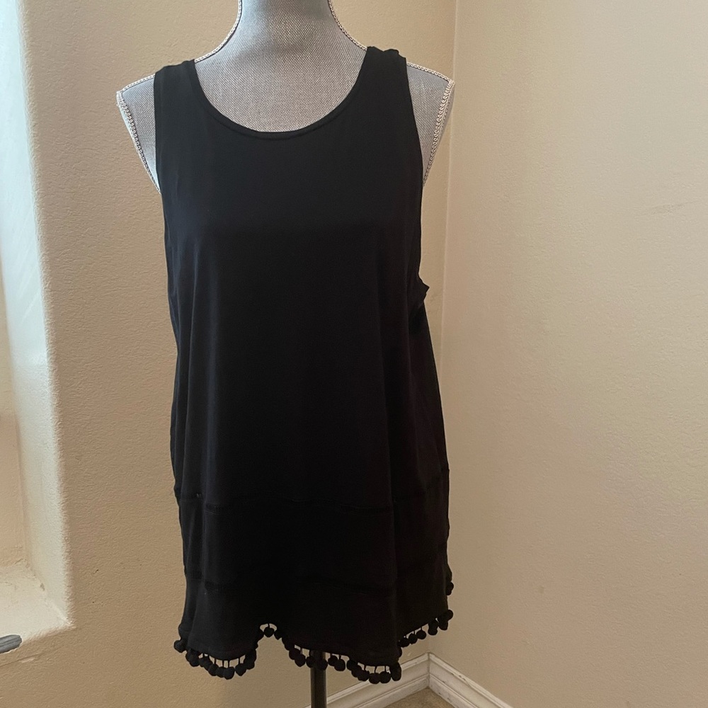 Black top with tassel detail